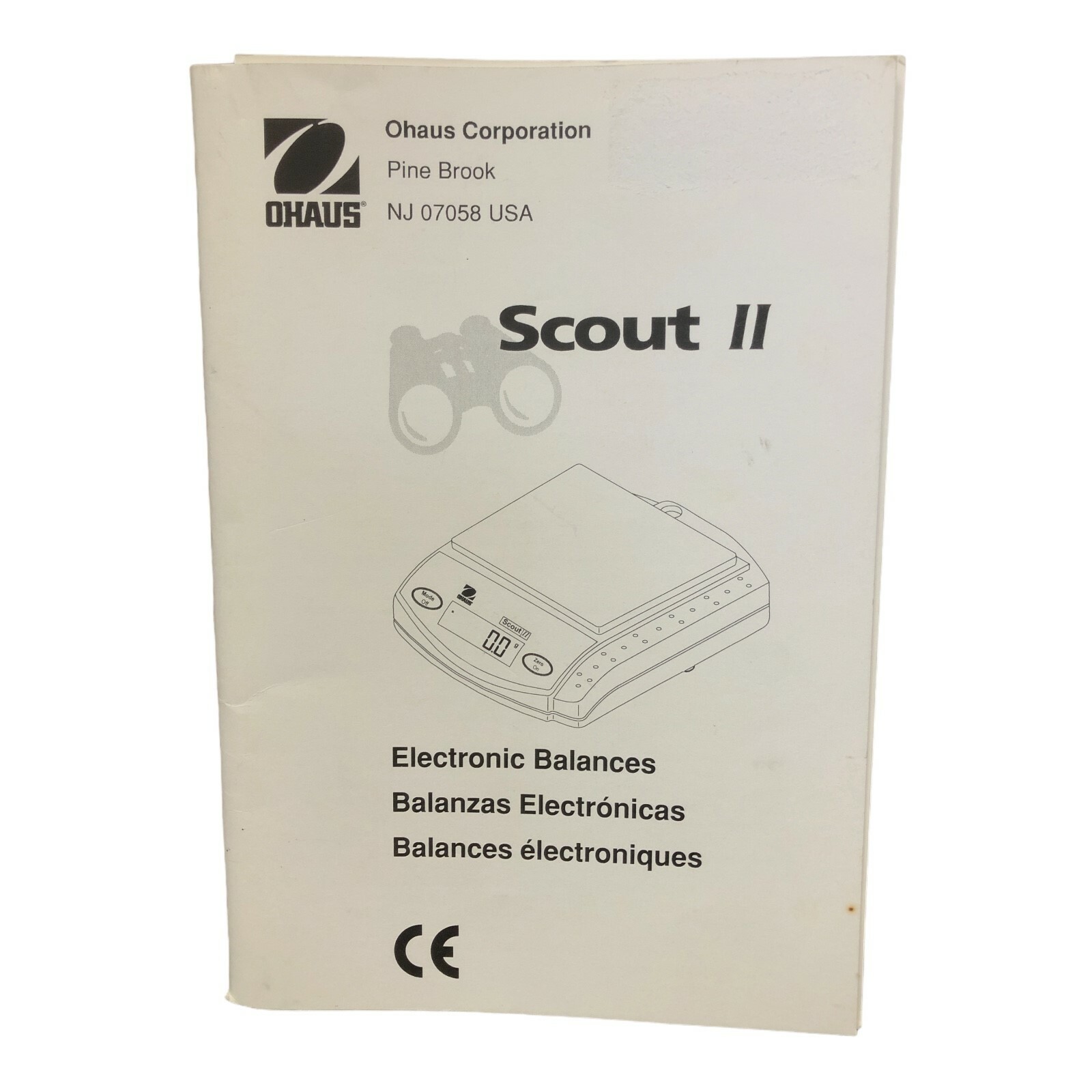 OHAUS SCOUT II ELECTRONIC BALANCES MANUAL