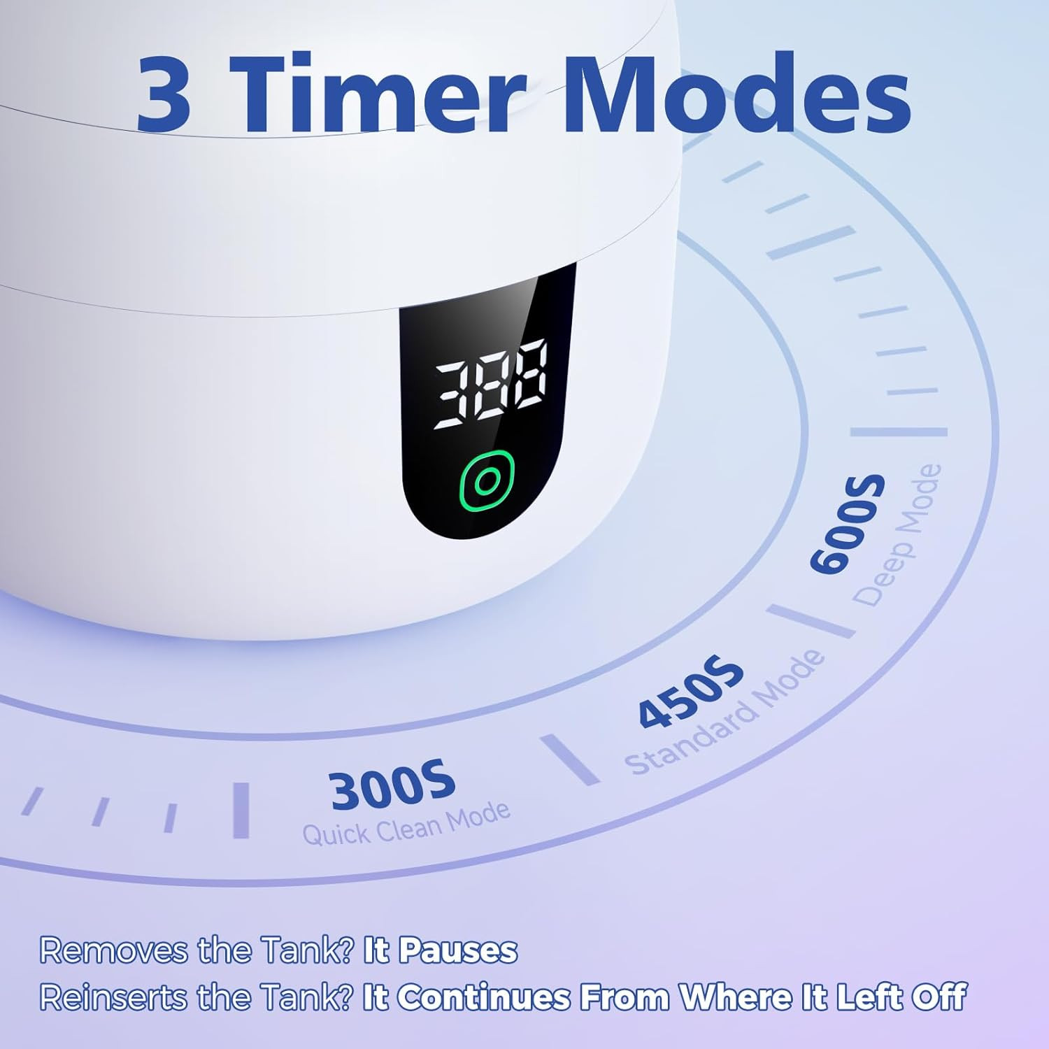 Ultrasonic Retainer Cleaner 45kHz 180ml Waterproof Digital Timer