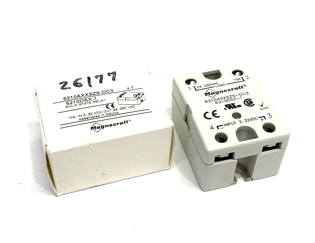 Magnecraft 6210AXXSZS-DC3 Solid-State Relay 10A, In: 3...32VDC, Out: 24...280VAC