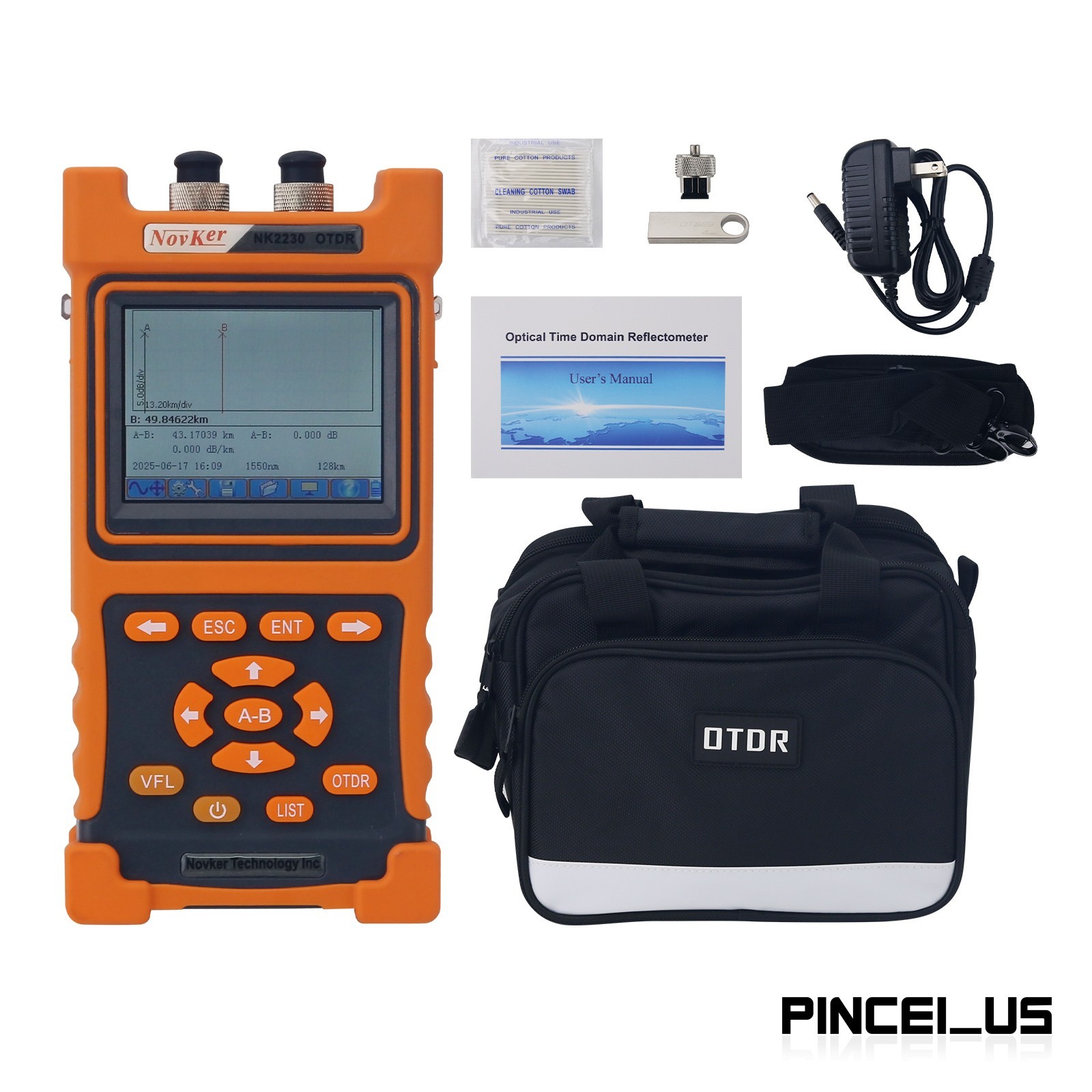 NK2230 Handheld OTDR Optical Time Domain Reflectometer 1310/1550nm Dynamic Range
