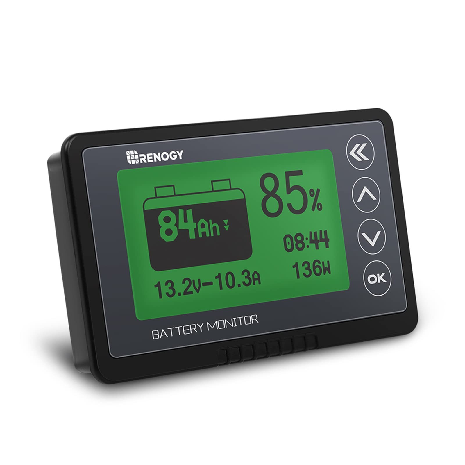 Renogy 500A Battery Monitor with Shunt, High and Monitor, Black