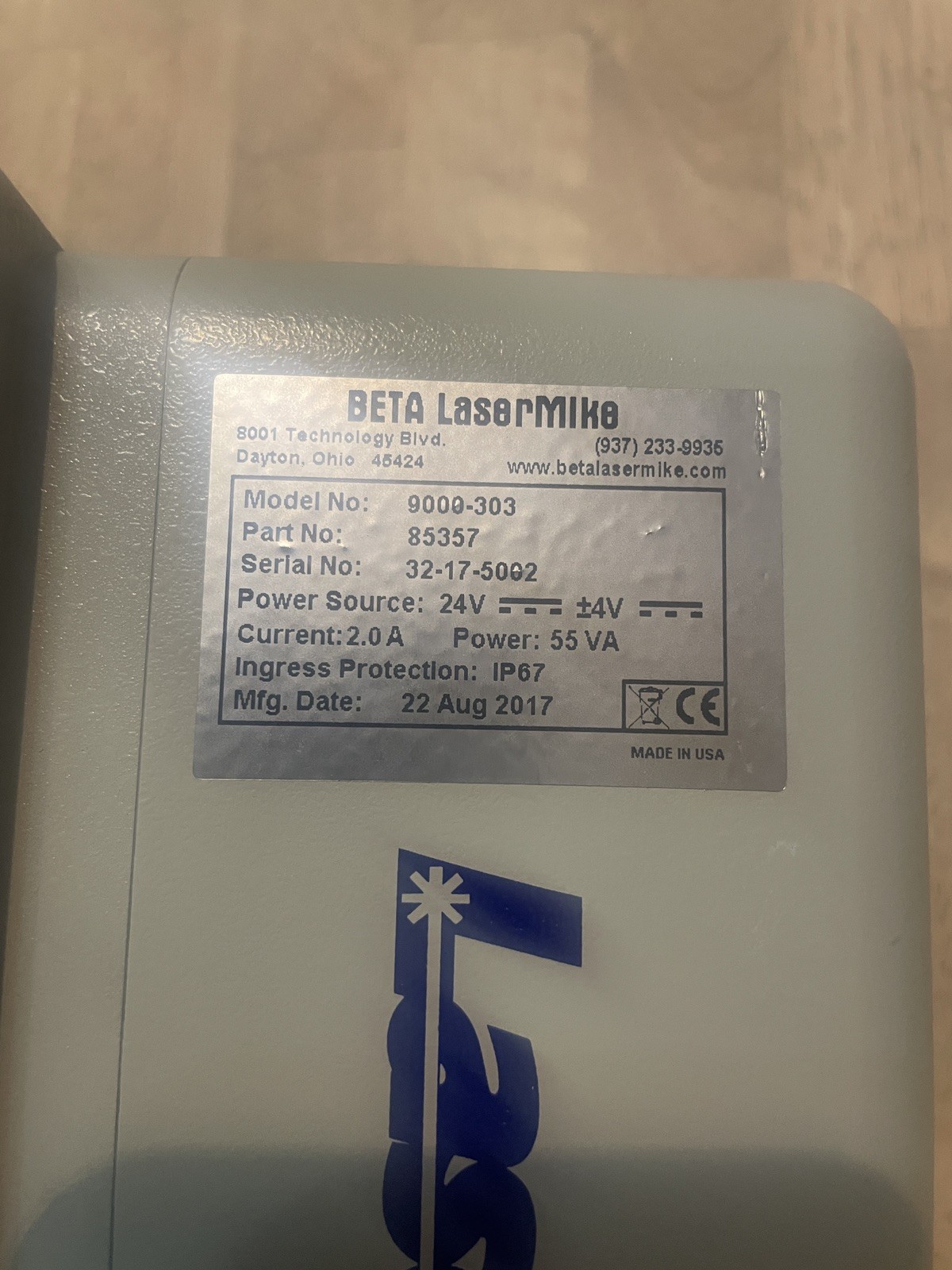 BETA LASERMIKE 9000-303 85357 Laser Speed Scanner