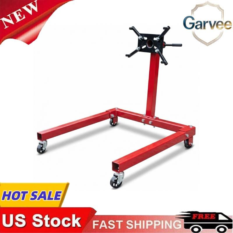 1653 LB Capacity Engine Stand | 0.75 Ton, 360° Adjustable, 4 Casters