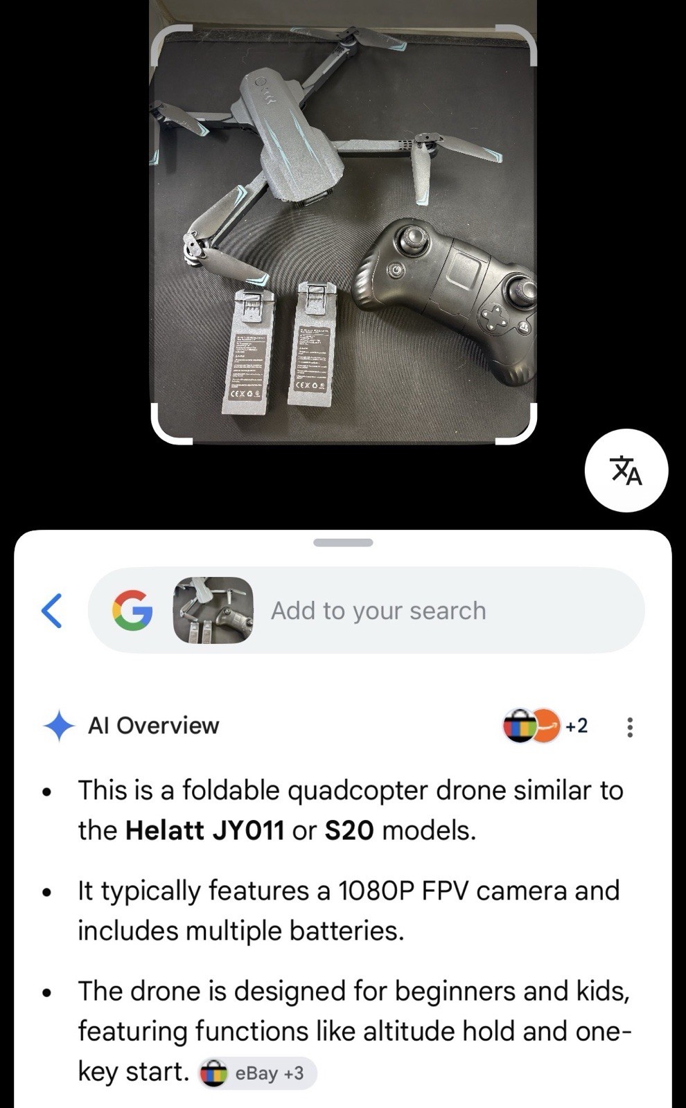 Foldable QuadChopper Drone for Beginners W/2 Batteries, Extra Parts & Case