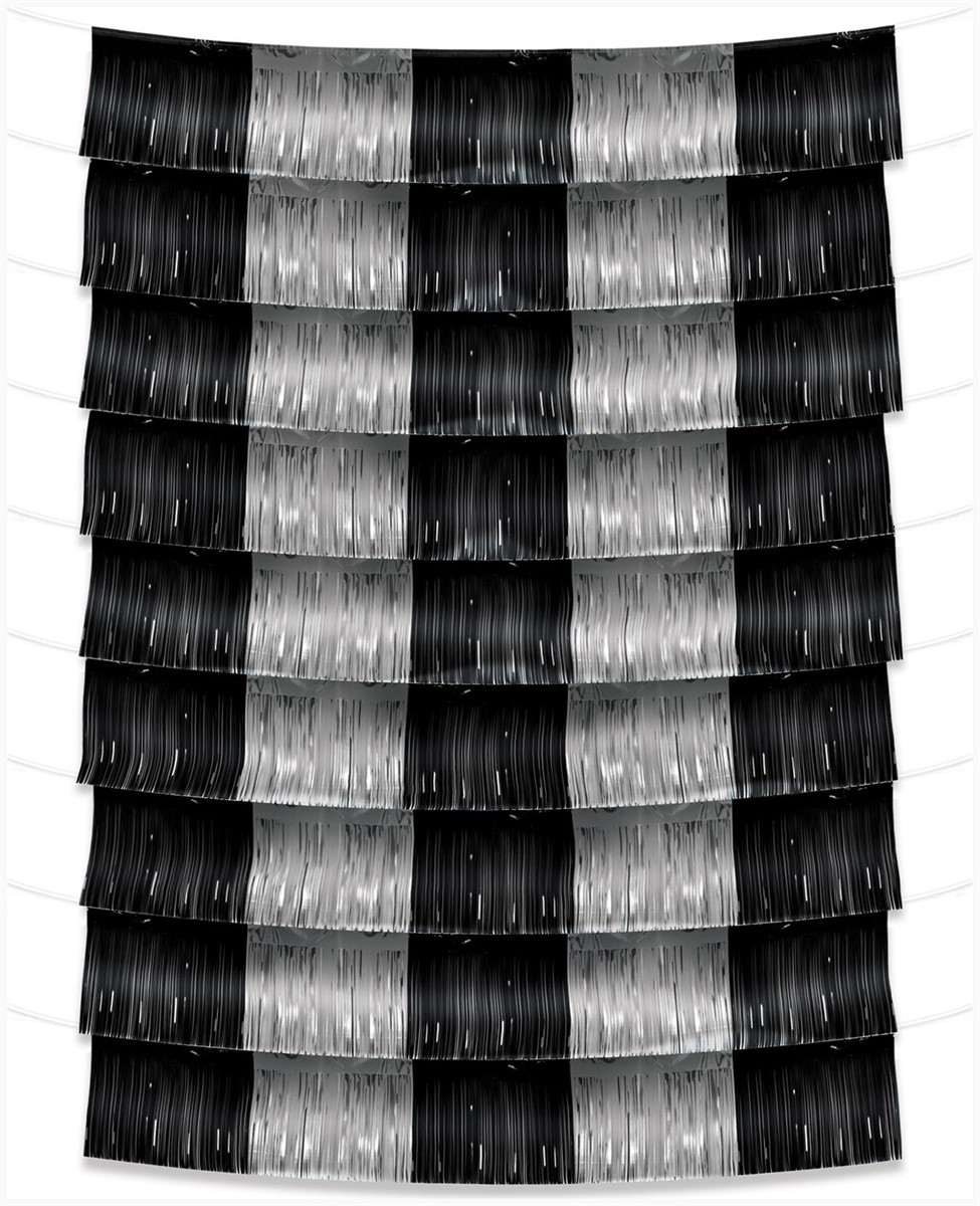Metallic Fringe Garland Backdrop of Size 9_" x 6' for Halloween - Beistle