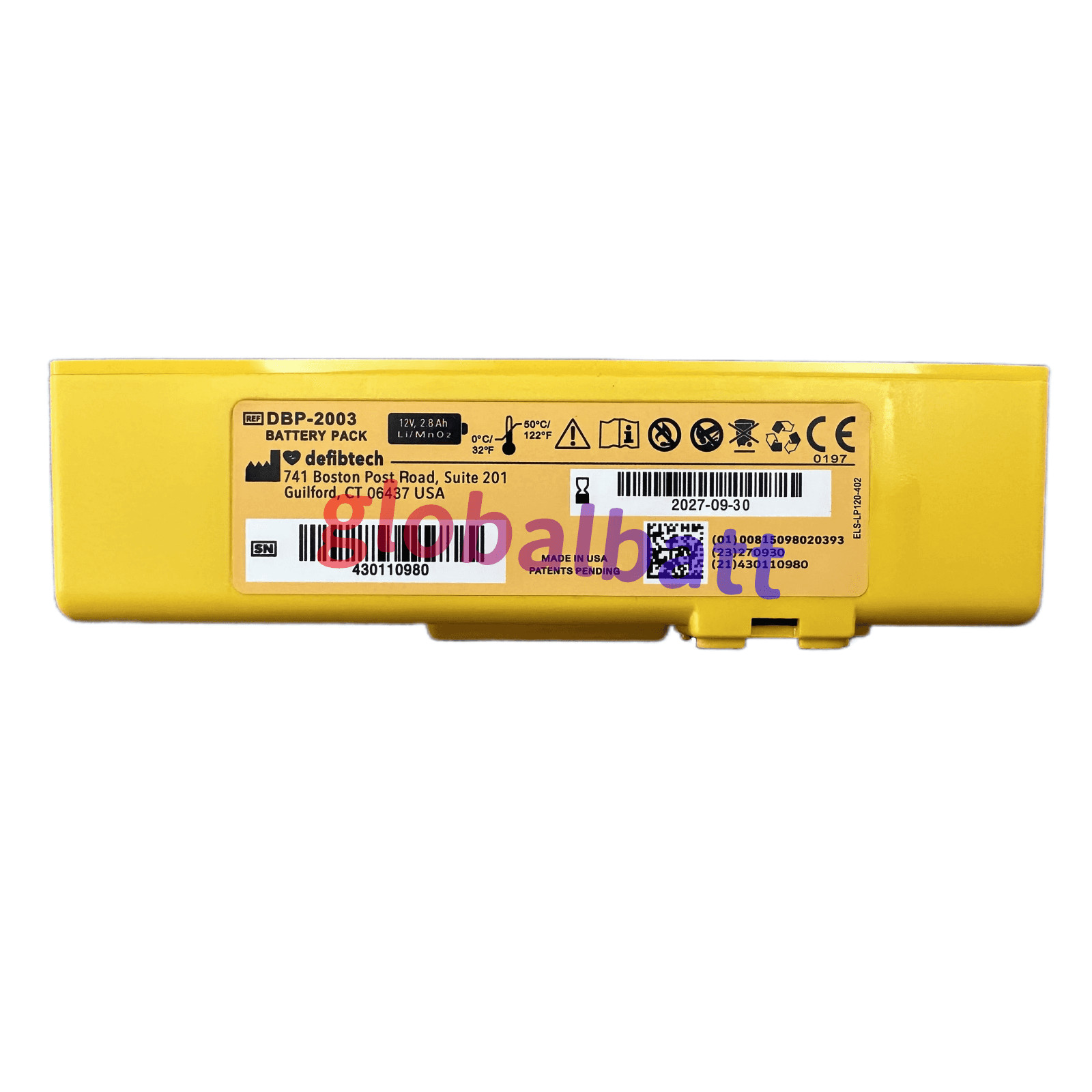 DCF-2003 DBP-2003 New Genuine Battery for Defibtech View AED Pack Exp 9/30/2027
