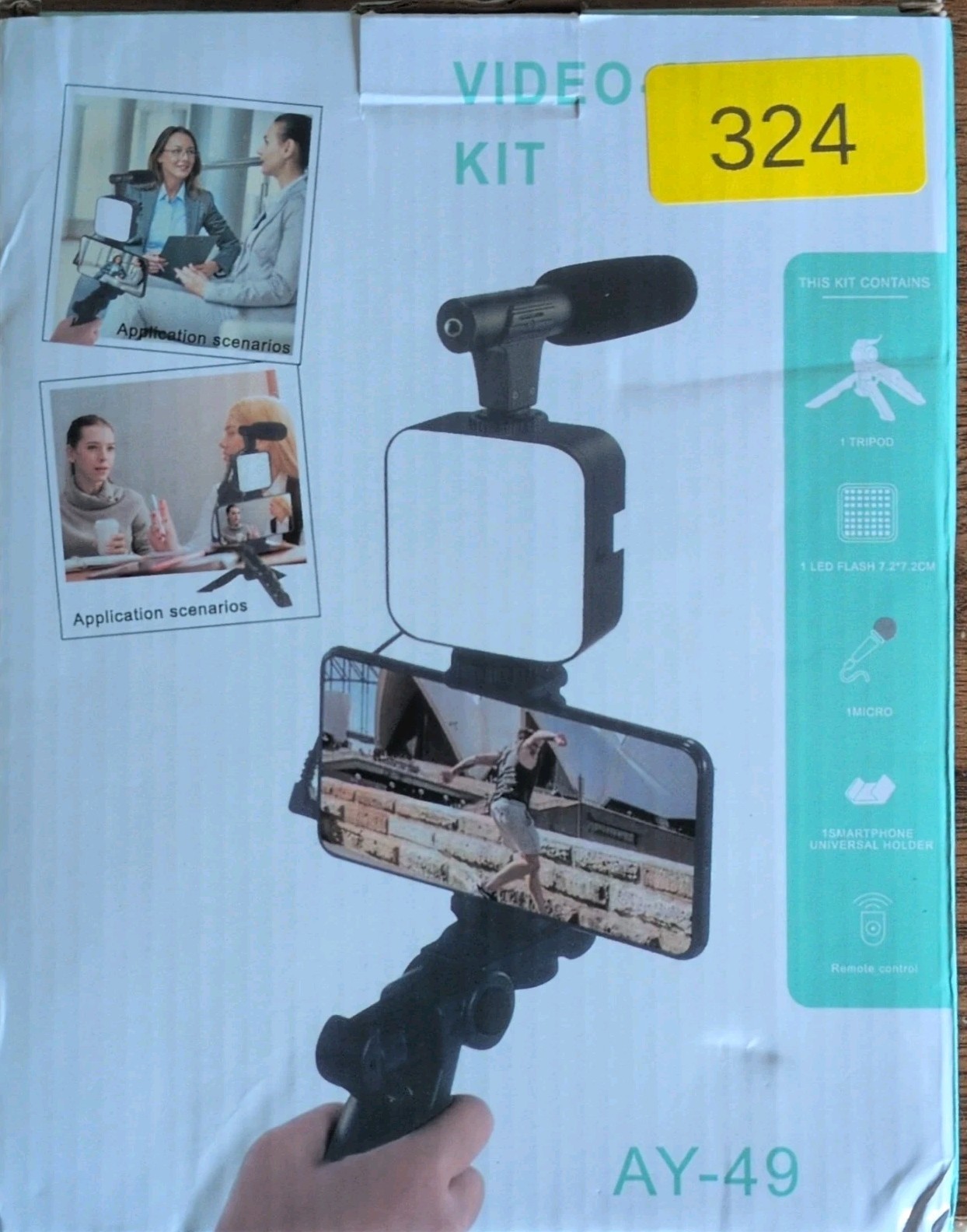 Vlogging Set Up Perfect For Beginners. Universal Phone Fit (W/ Audio Jack 3.5mm)