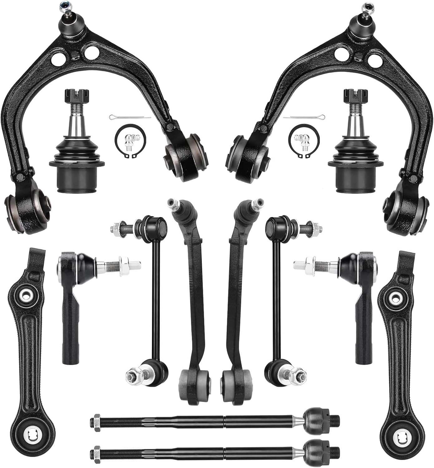 14Pc Front Upper Lower Control Arm Kit 2005-2010 Chrysler 300 Dodge Charger 2WD
