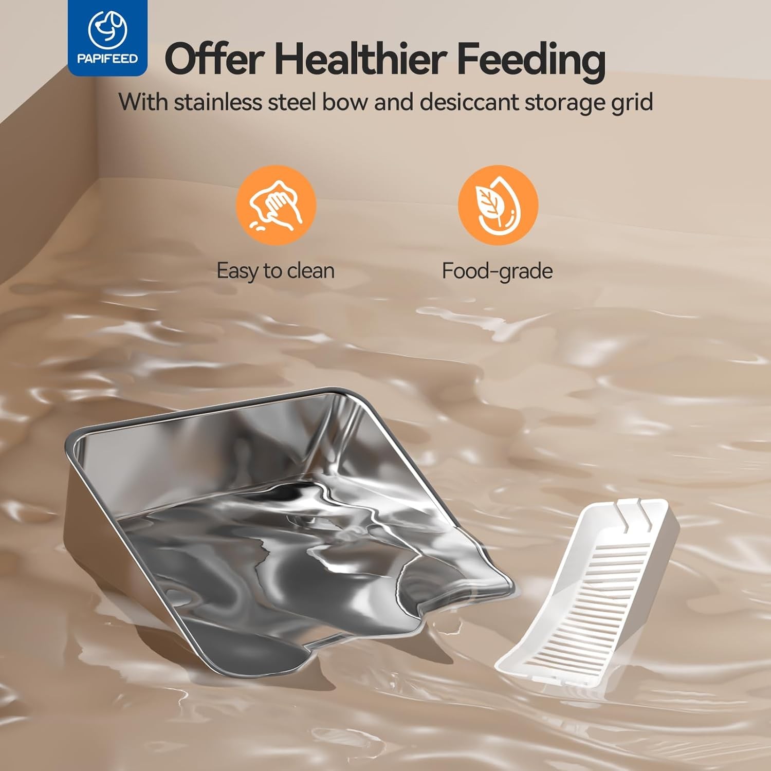 PAPIFEED Automatic Cat Feeder Upgrade, WiFi Pet Feeder with APP Control for Remo