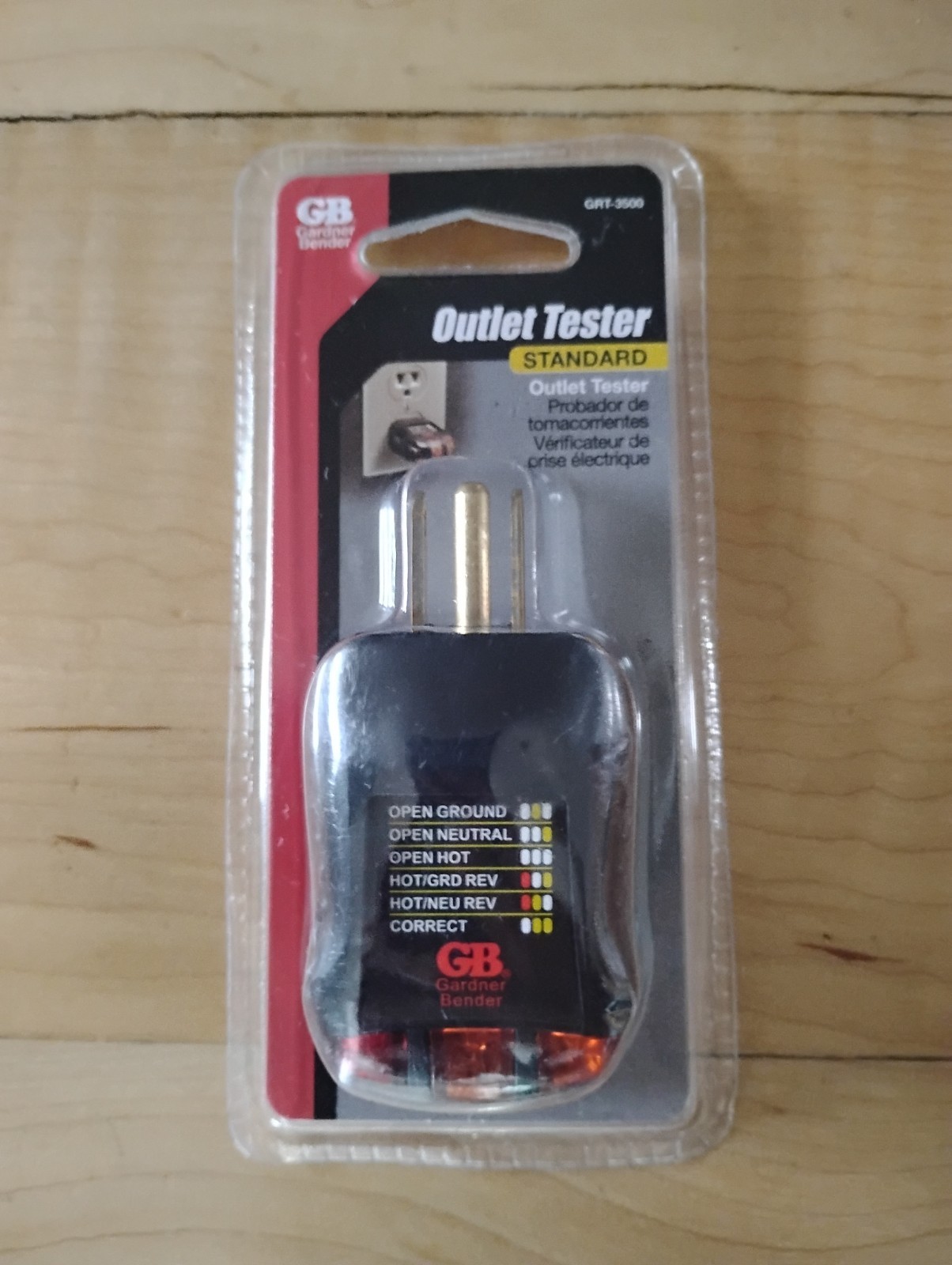 BRAND NEW! GB Outlet Tester Standard MADE IN USA Contoured Design #GRT-3500