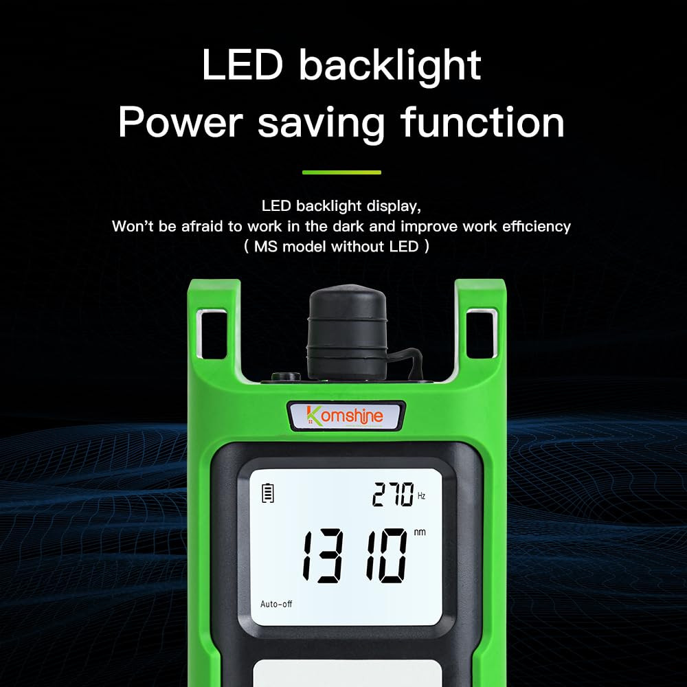 7-Wavelength Optic Fiber Power Meter & Light Source Kit, Self-Calibrating