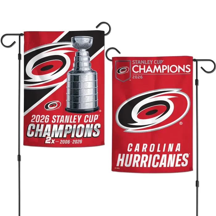 Carolina Hurricanes NHL 2026 Stanley Cup Champions 12x18 Two-Sided Garden Flag