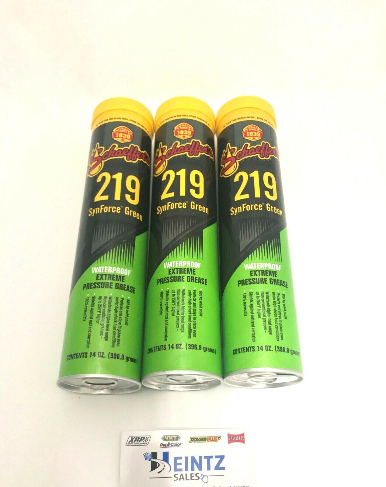 Schaeffer's Oil 219 Synforce Green Synthetic Wheel Bearing Waterproof Grease 3pk