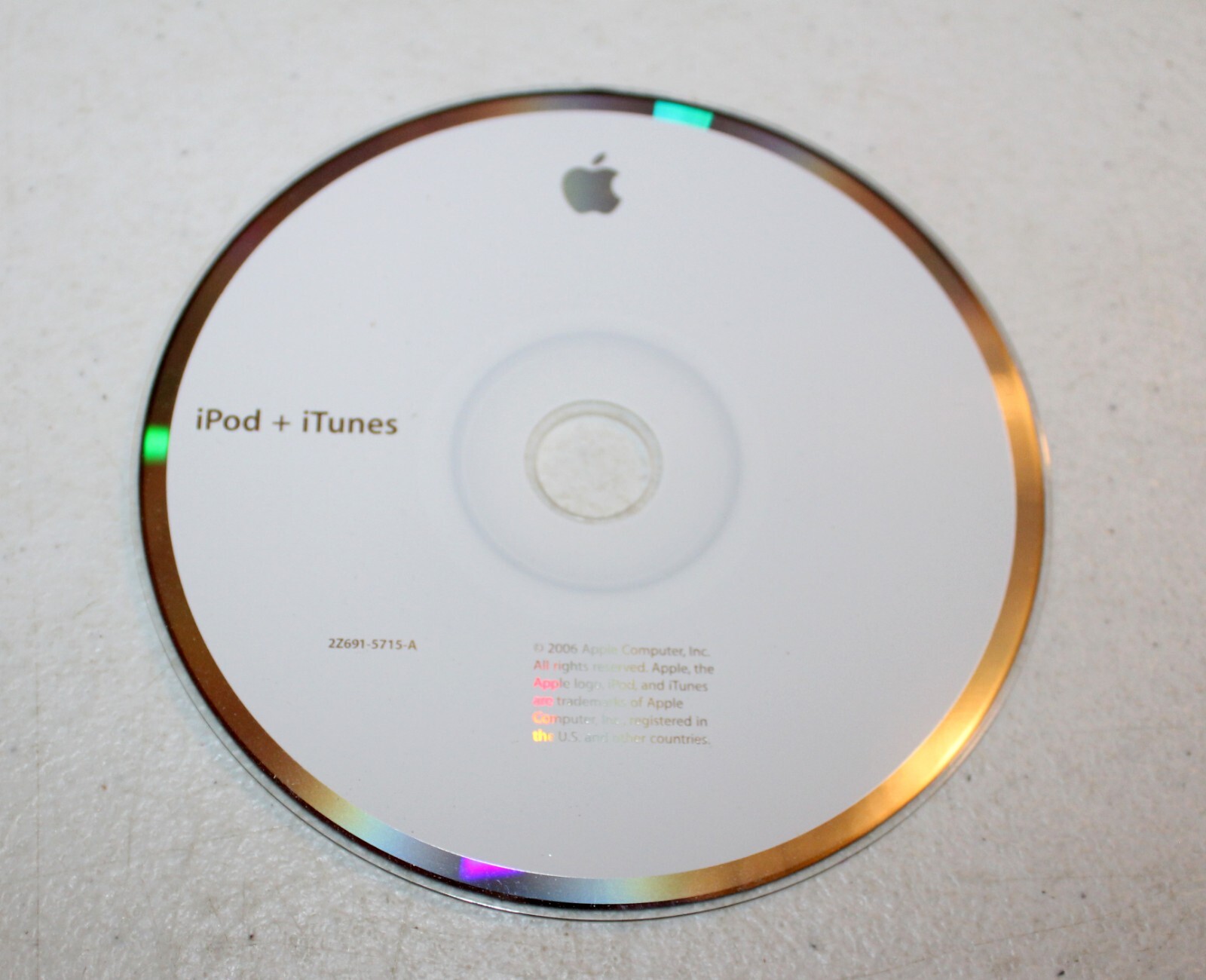 APPLE iPod and iPod Mini Install CD 2Z691-5715-A OEM 2006 Software
