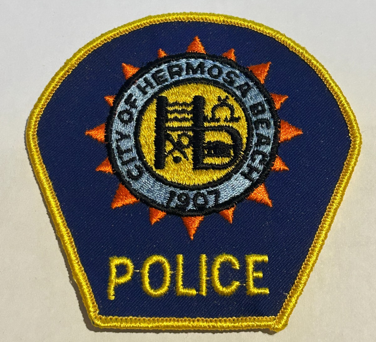 Vintage Hermosa Beach California Police Patch Unused