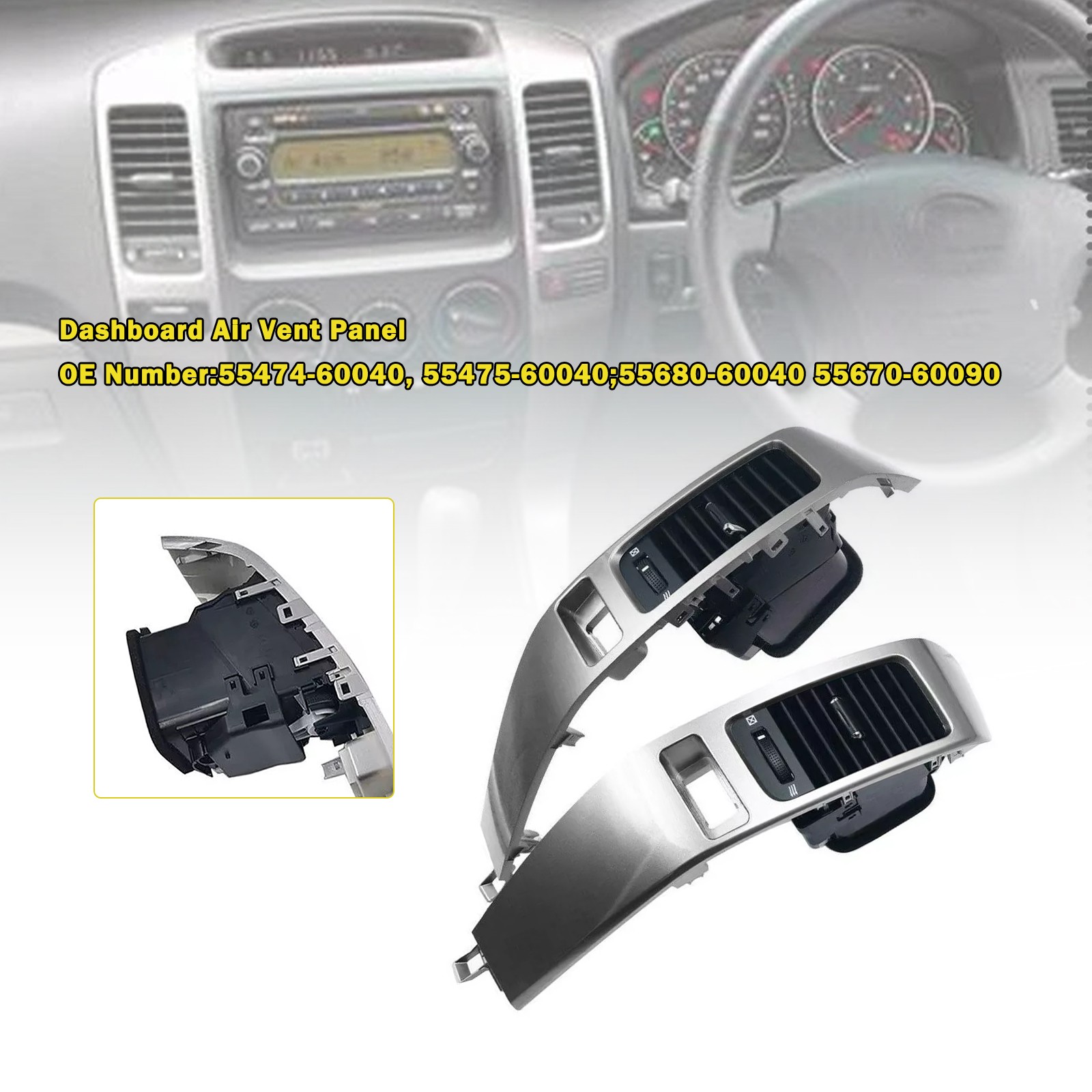 Dashboard Air Vent Panel For Toyota Land Cruiser Prado Lexus GX470 03-09 US