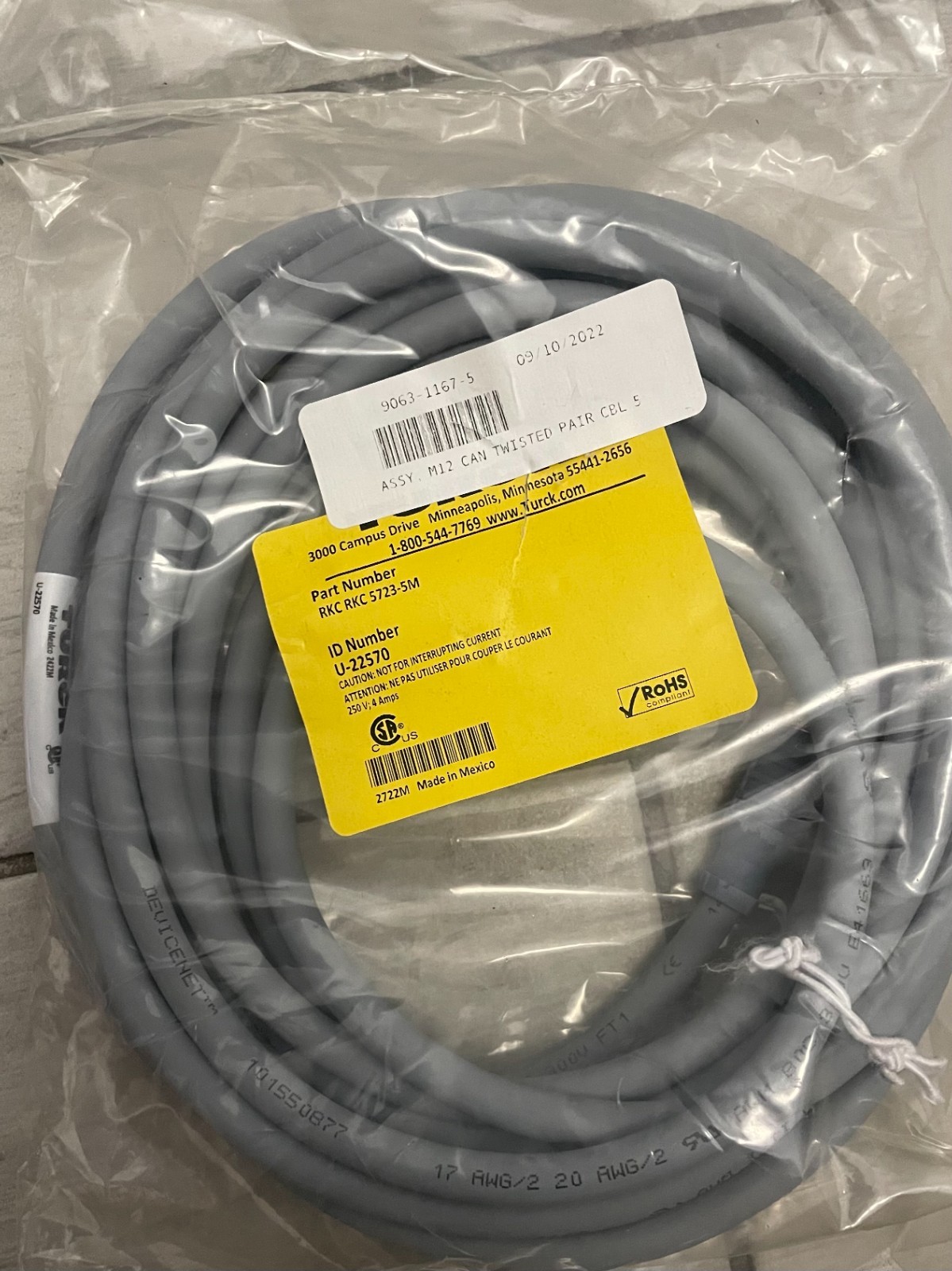 Turck RKC RKC 5723-5M, 9063-1167-5