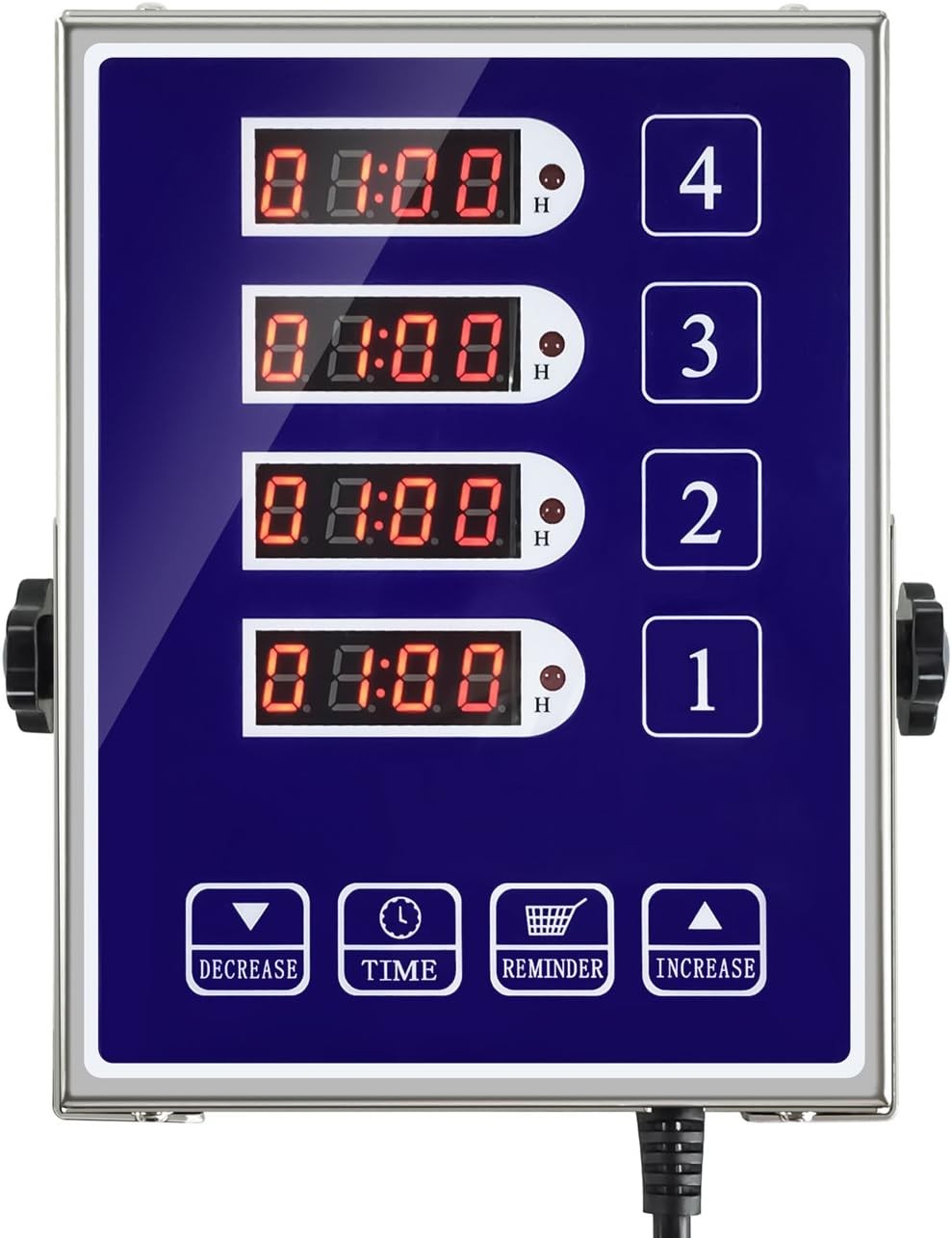 Kitchen Timer for Cooking - 4 Channel Commercial Kitchen Timer