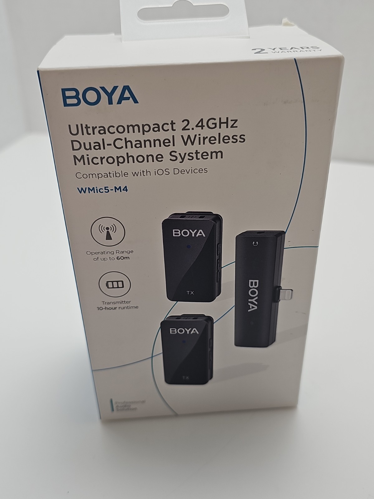 Wireless Microphone System iPhone iPad iOS Clip On Mic BY-WMic5-M4 Boya Lavaleir