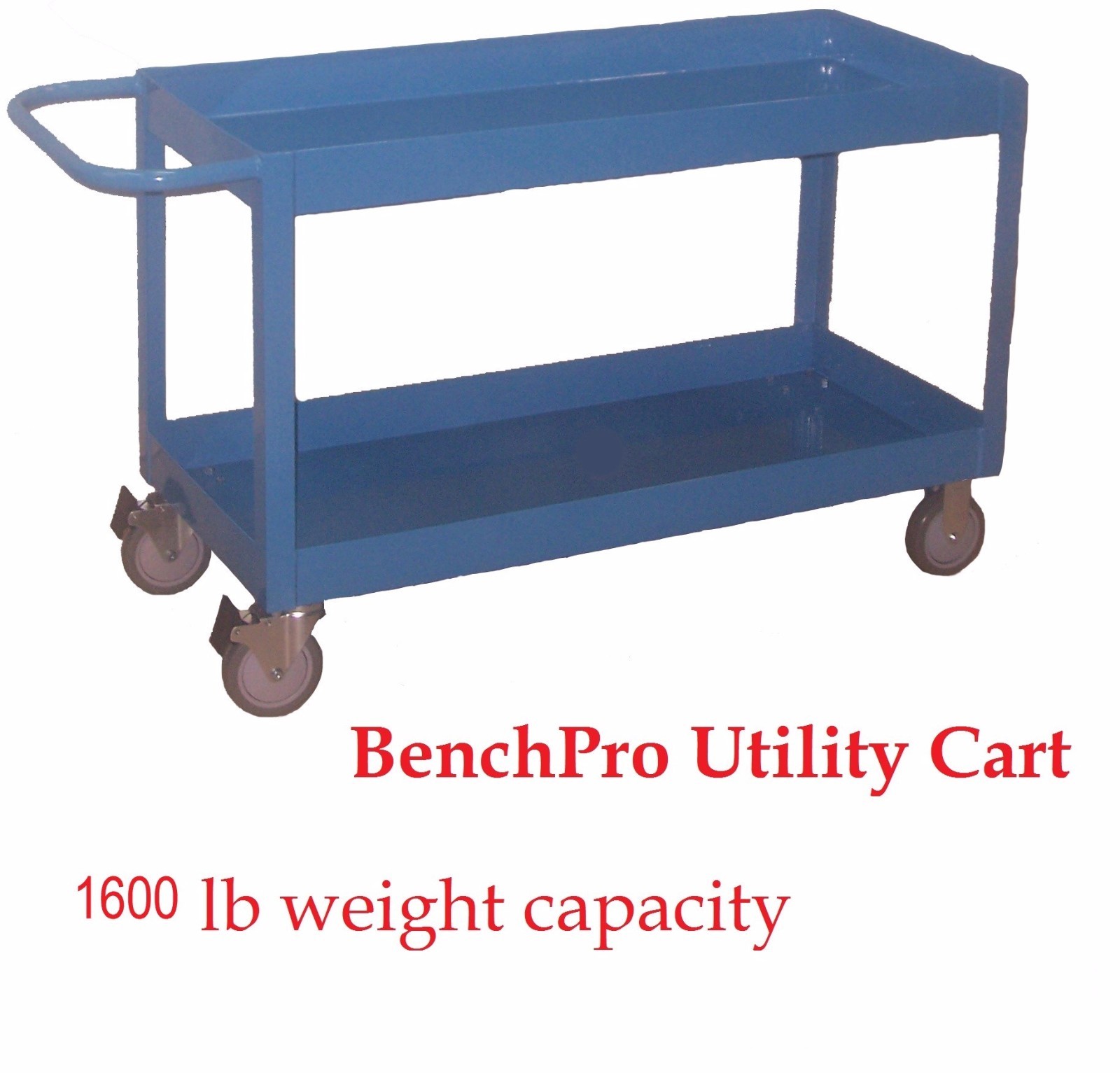 BenchPro Heavy Duty Cart w/Dual Shelve Bin Top 19"D x 43"W 1600 Lb Capacity