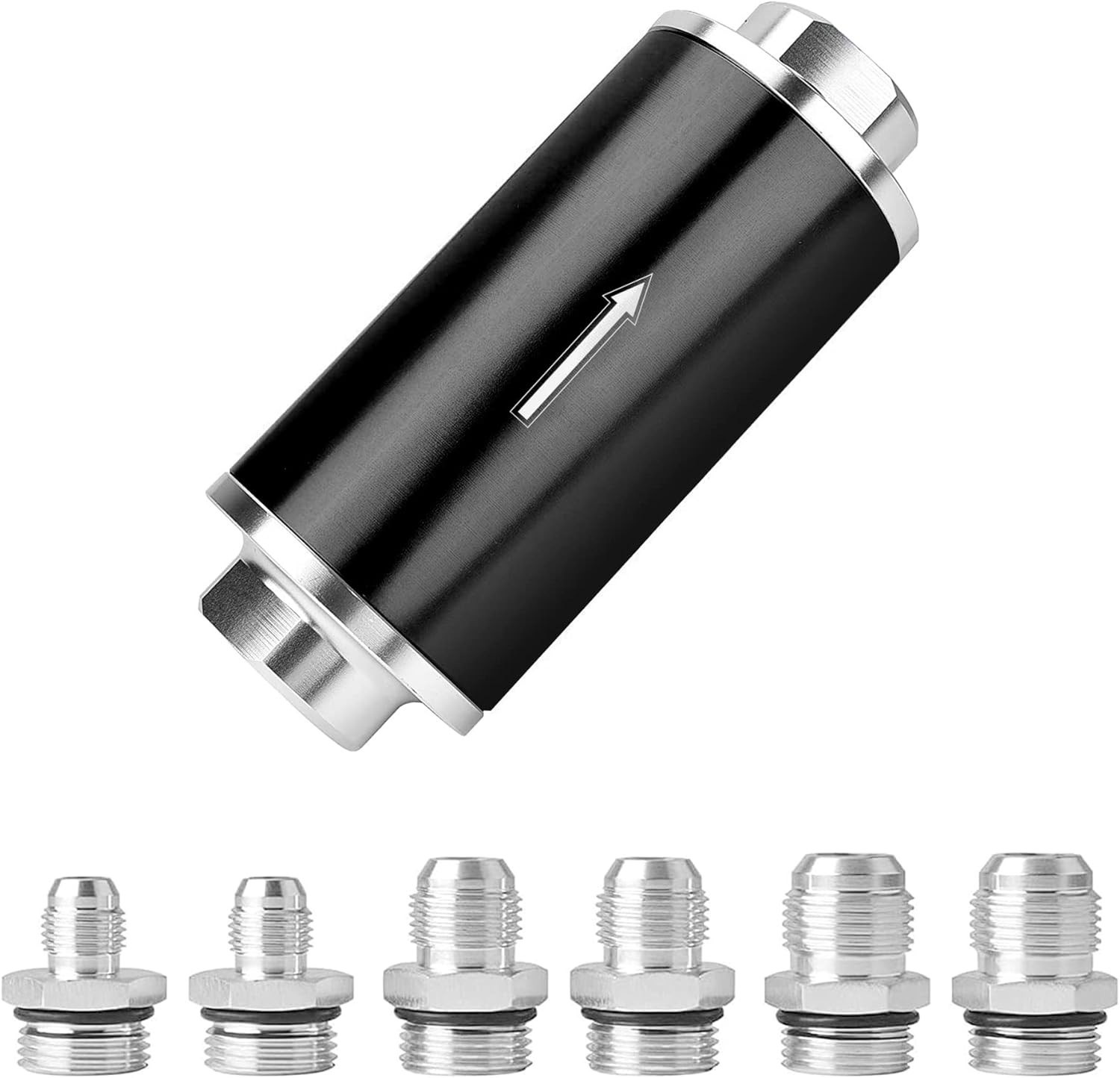 EVIL ENERGY 30 Micron Inline Fuel Filter with 6AN 8AN 10AN Adapter Universal...
