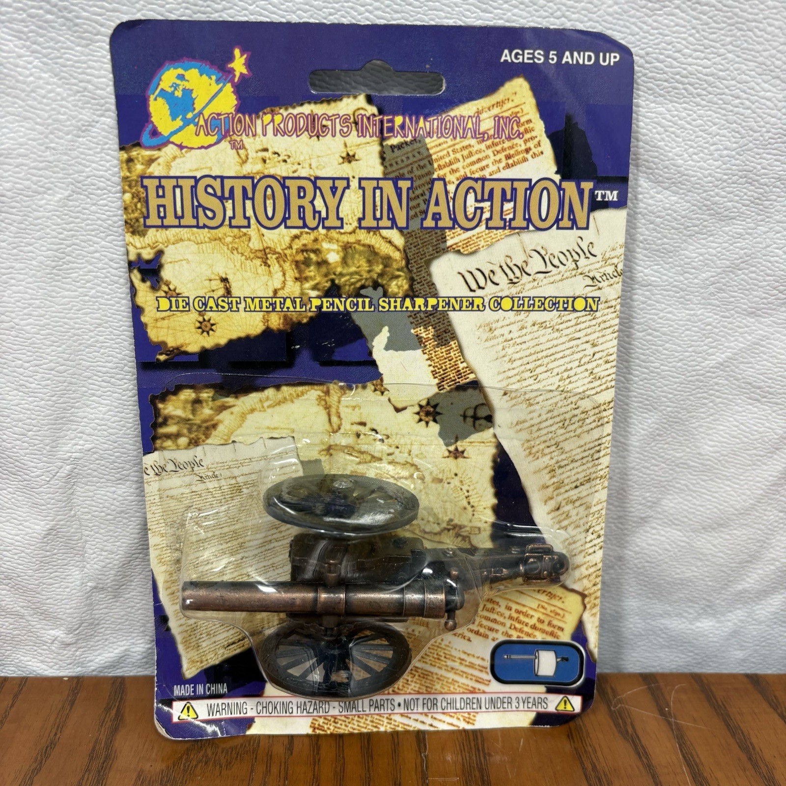 History in Action Pencil Sharpener Die Cast Civil War Cannon NEW Vtg Military