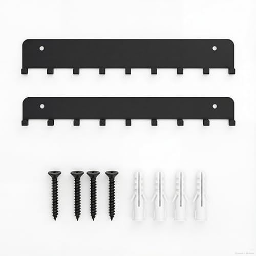 2 Pack Key Holder Wall Mounted, 9-Hook Heavy Duty Metal Key Rack for Wall -