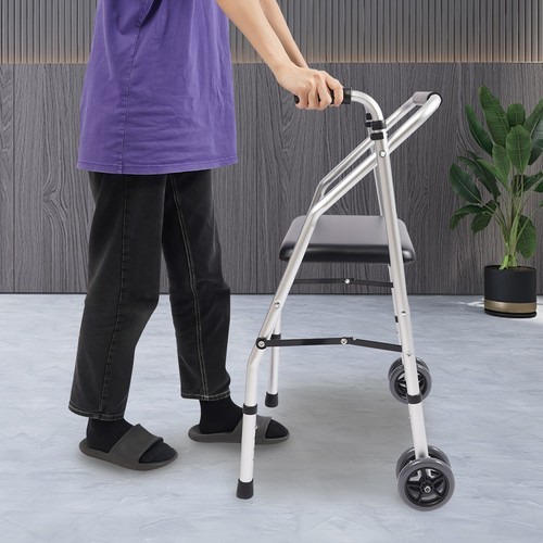 Adjustable Height Walker Folding Walker Floorstanding Foldable Chair 48-58cm