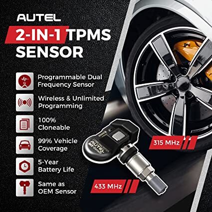 Autel MX-Sensor 315&433MHz Programmable TPMS Universal Tire pressure Sensor 1PC
