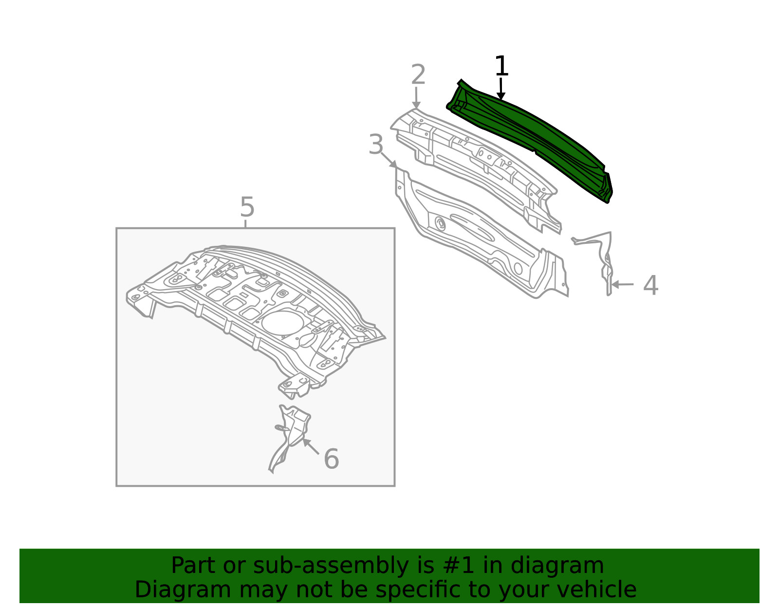 Genuine Audi Rear Body Panel 8K5-813-307