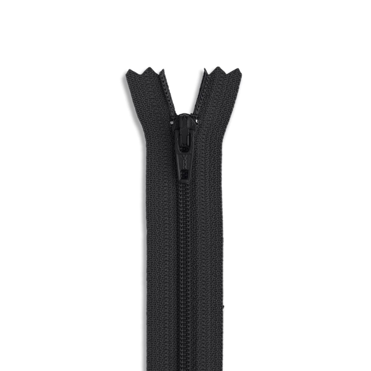 28 inch Black Heavy Duty Nylon Coil Zipper Non-Separating 3mm Tooth Size