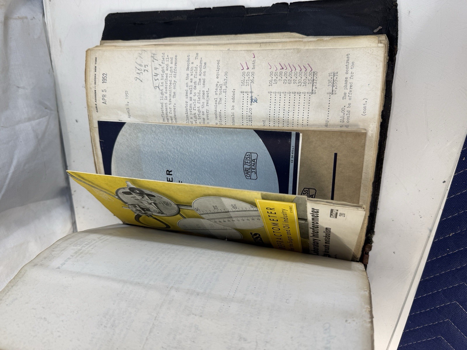 Vintage 1950s Leitz Microscope Binder Catalog Price Lists Ephemera Ernst Leitz