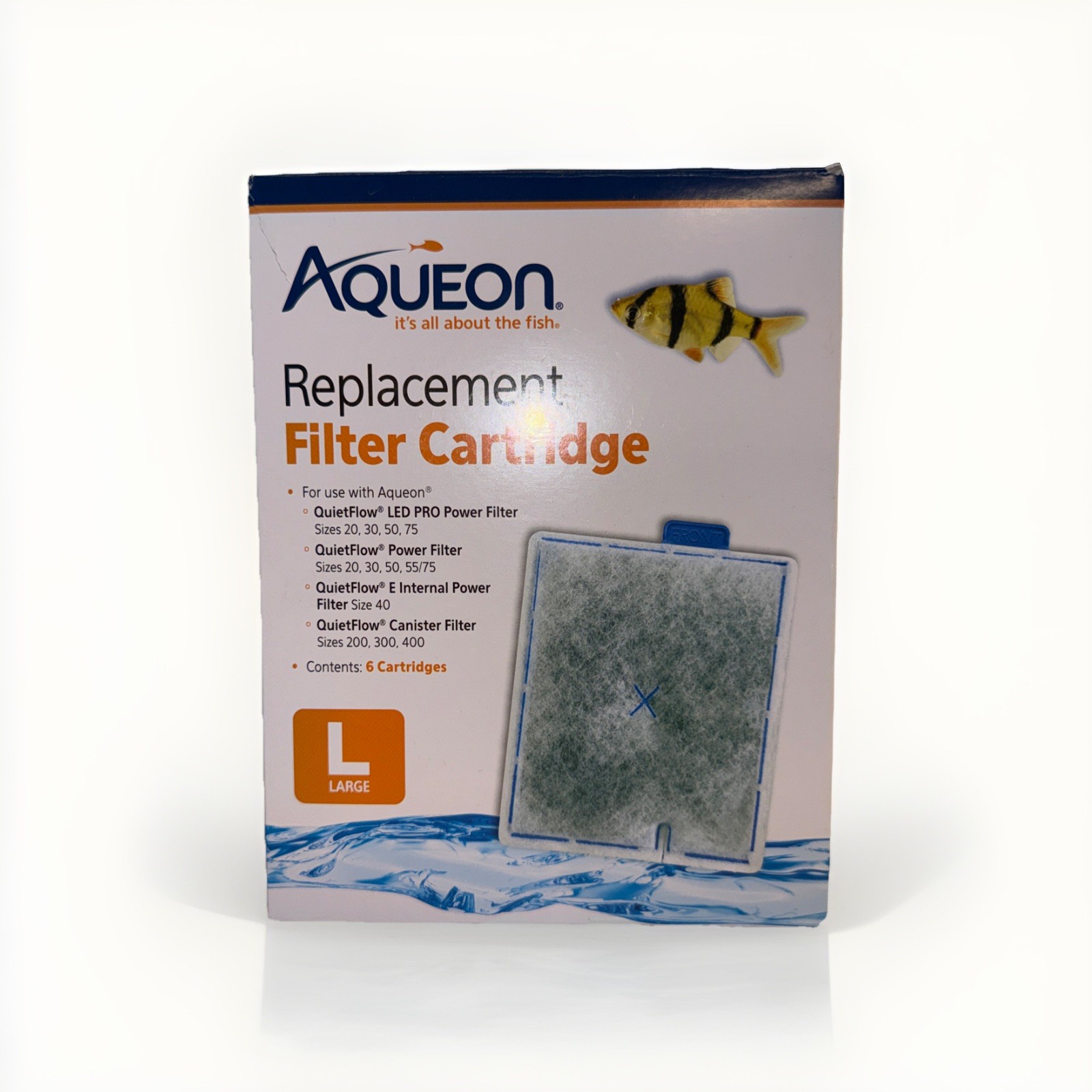 Aqueon Replacement Filter Cartridge Large QuietFlow LED PRO/E/Canister 4 Pack