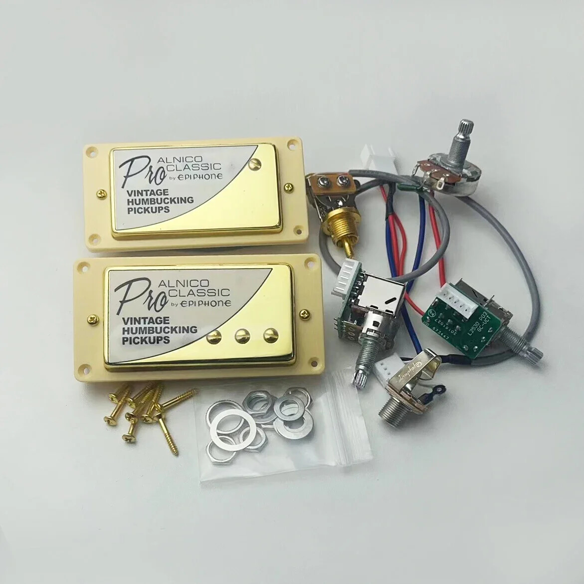Upgraded Alnico Classic Bucker PRO Humbucker Pickup with 2v1t Push-Pull Kit