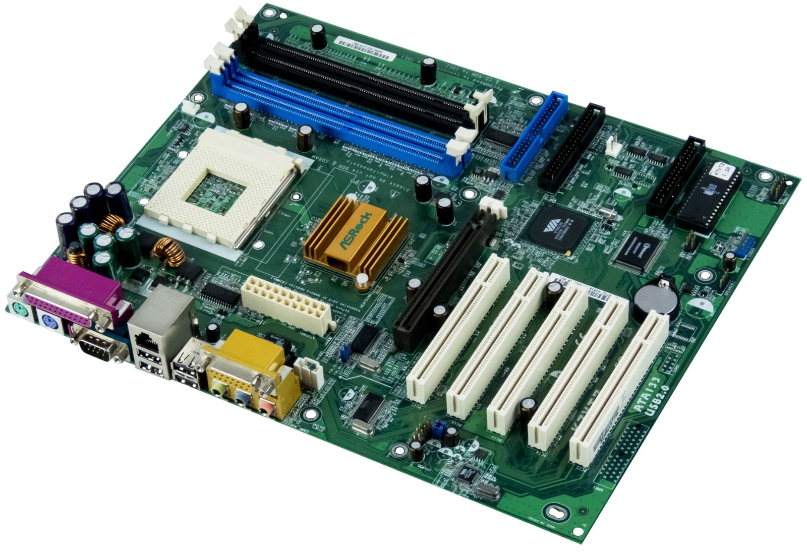 Asrock K7vt2 Via Kt266a Socket 462 2x Ddr Sdram Agp 5x Pci