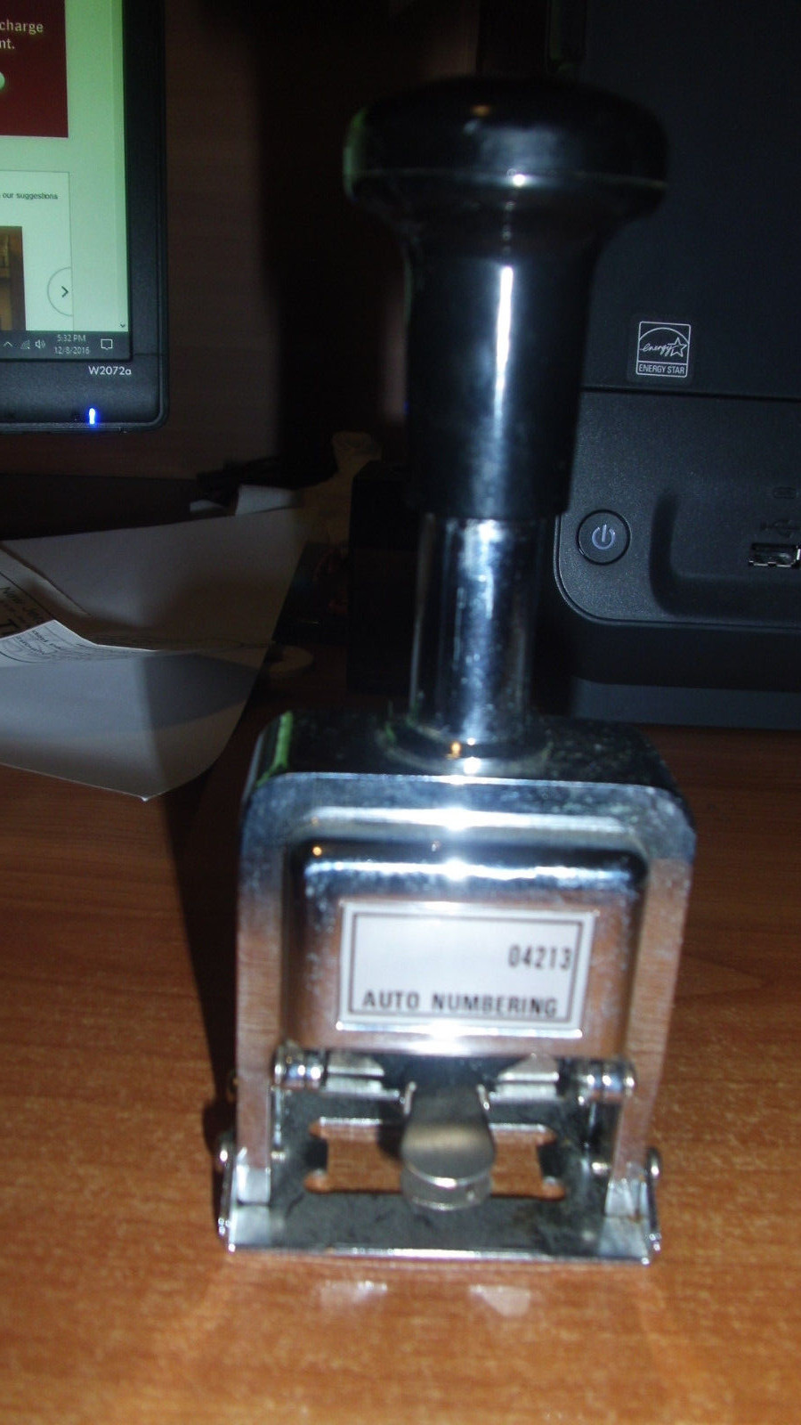 STOCKWELL Office Products- Auto Numbering Machine- NO BOX