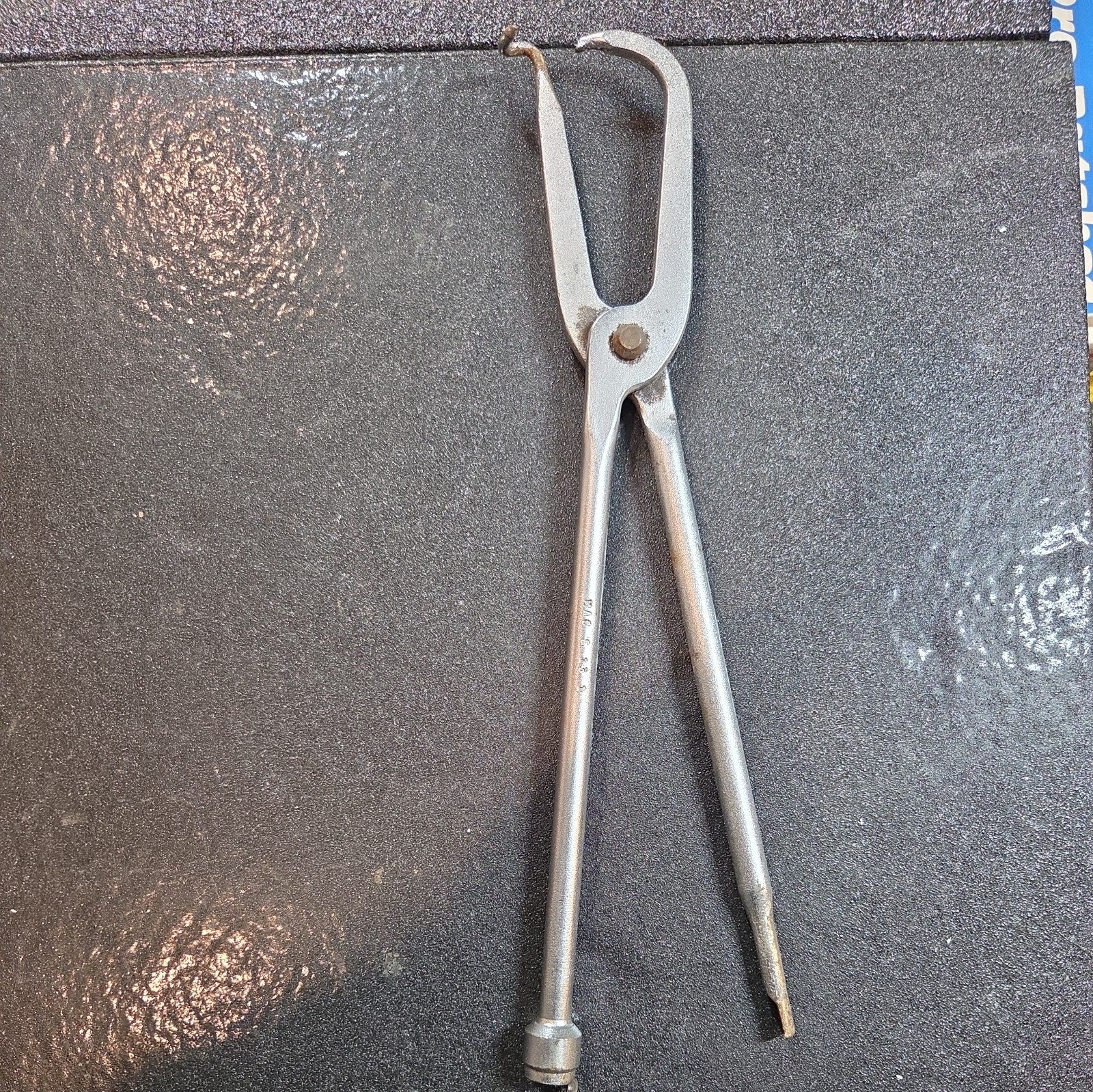Mac Tools S13A 15" Long Brake Spring Pliers Chrome Finish Made In USA Vtg