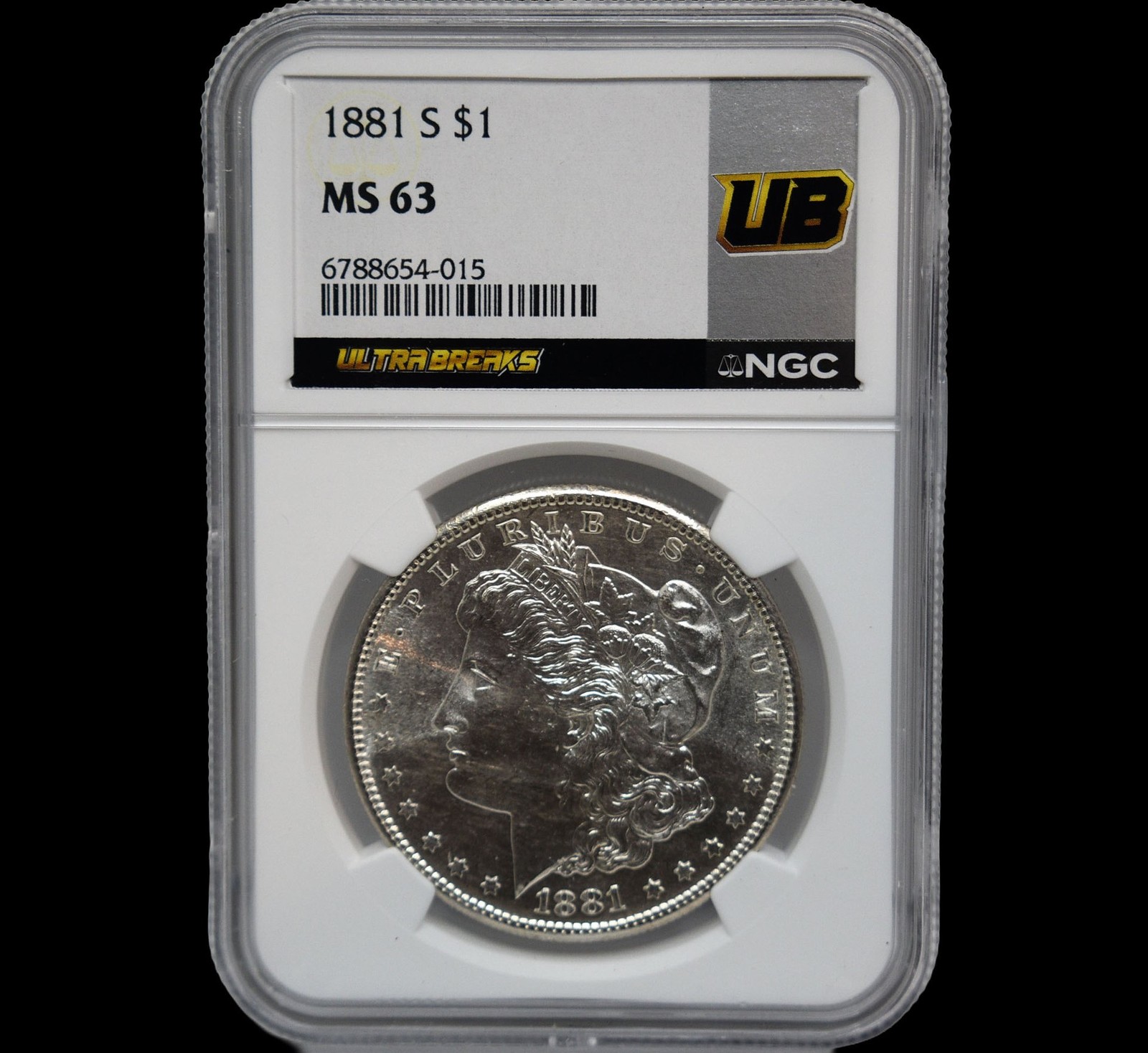 1881 S Morgan Silver Dollar NGC MS 63 #6788654-015