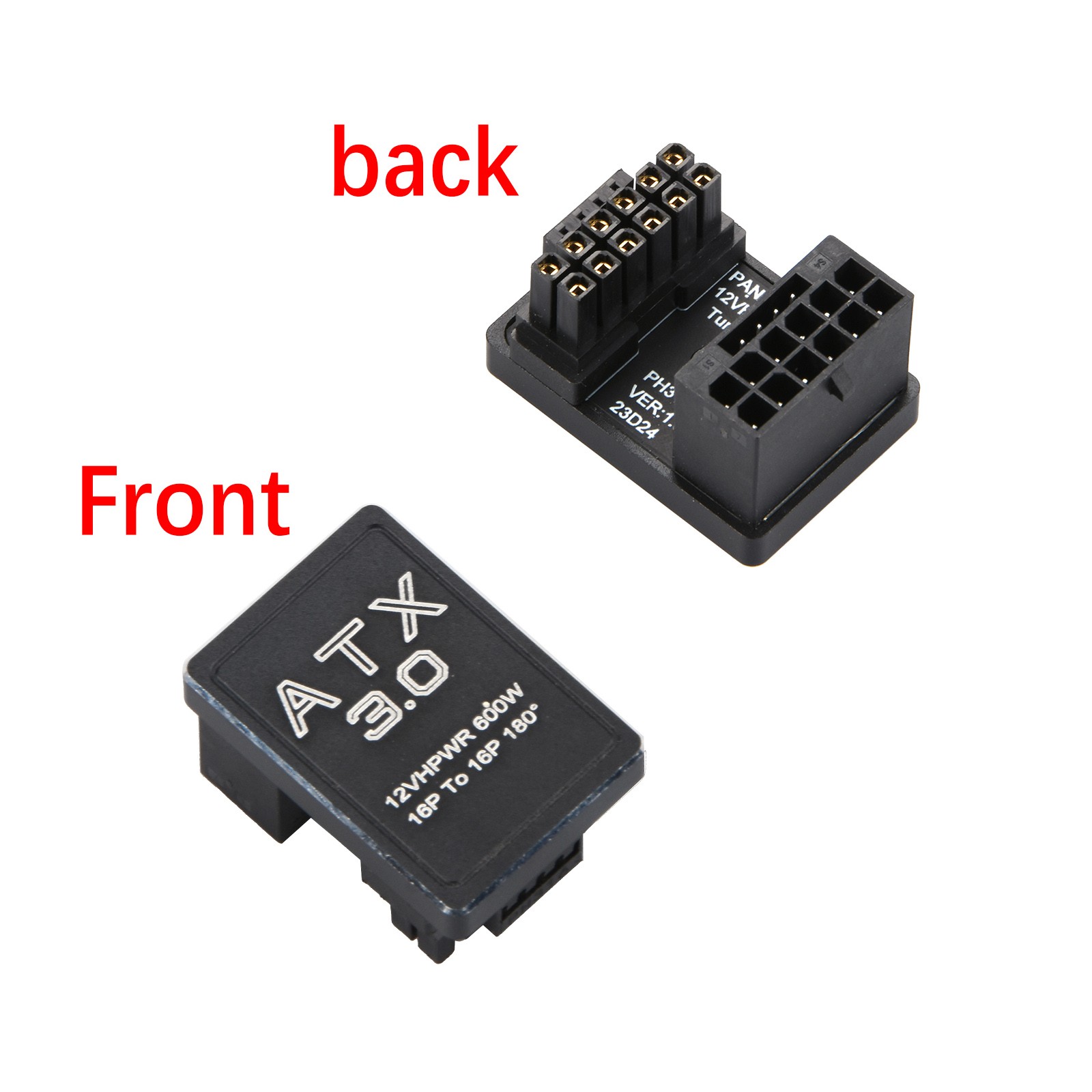 Female to Male Turning Connector Power Adapter Elbow For PCIe5.0 Graphics Card w