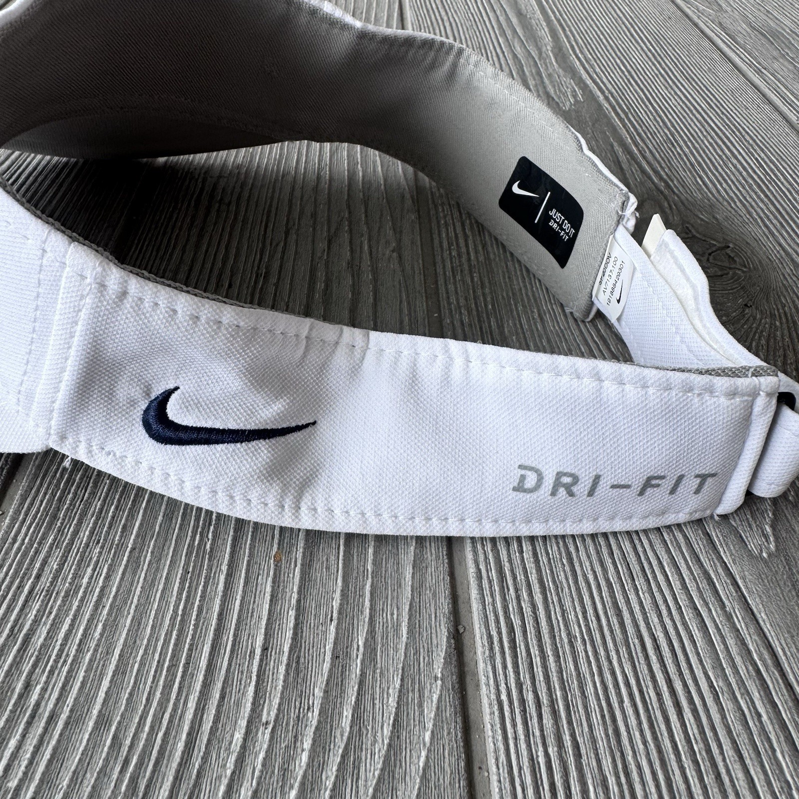 Nike White Virginia Cavaliers Logo Dri Fit Performance Adjustable Visor