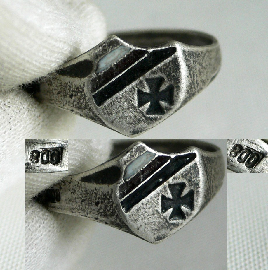 RING GERMAN WW2 WWII Pz.Div.-Panzer Tank Division Silver Ring