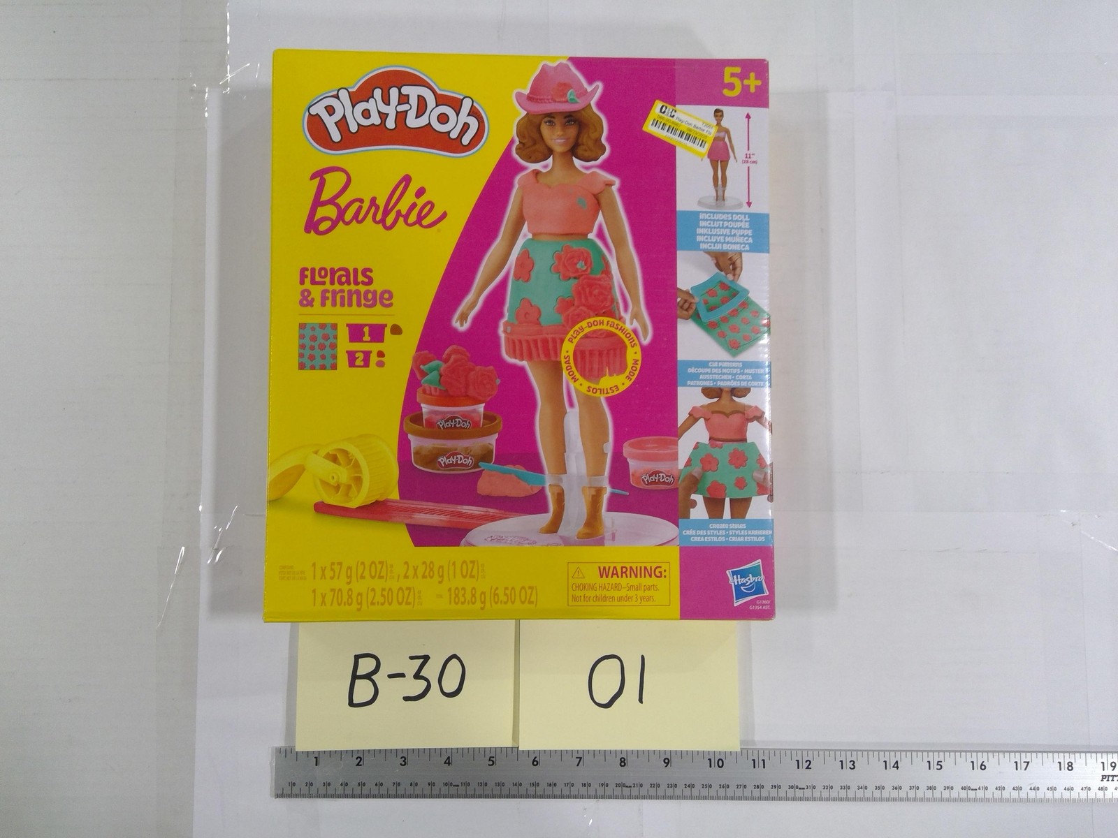 Play-Doh Barbie Florals & Fringe Fashion Playset Doll 5+ Hasbro New Pink Toy