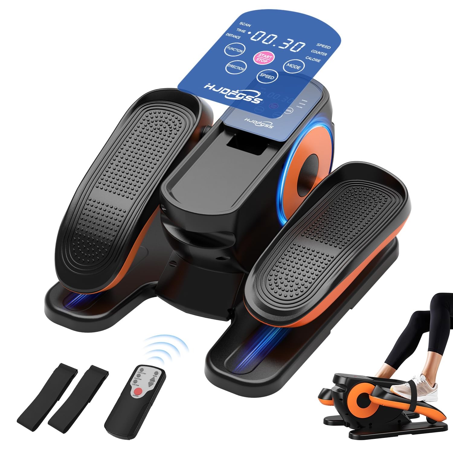 Under Desk Elliptical Machine with 12 Adjustable Speed, Quiet & Portable Seat...