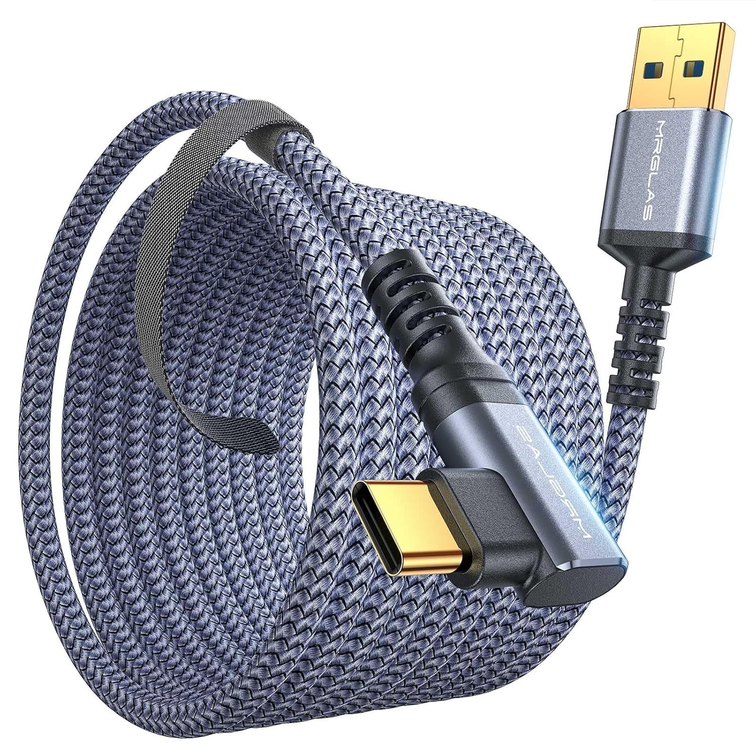 16 FT High-Speed VR Link Cable with Right Angle Design - Compatible with Oculus