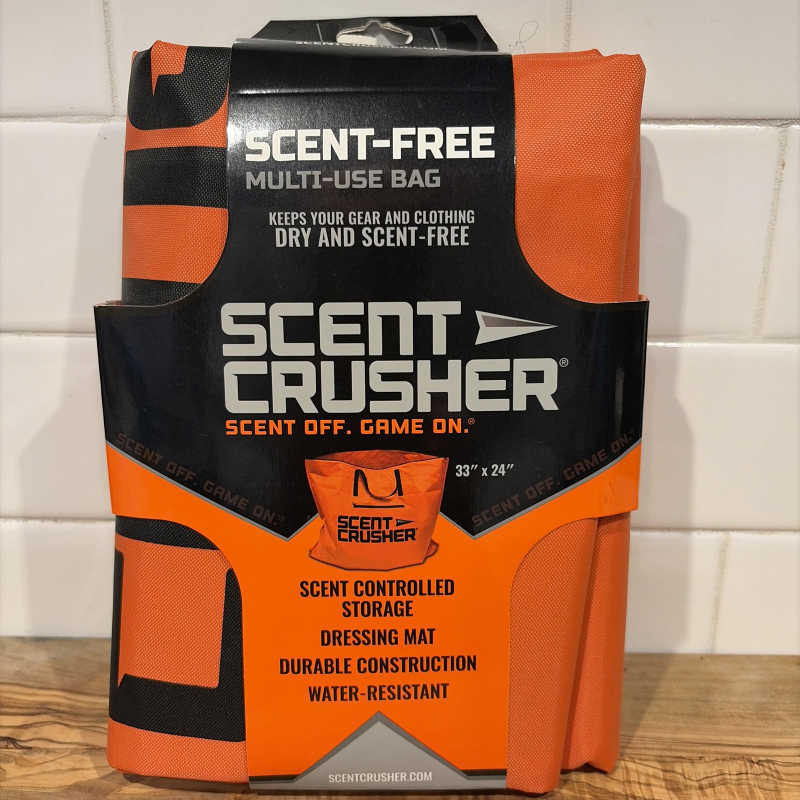 Scent Crusher Multi-Use Scent Free Tote Carry Bag & Dressing Mat 33x24