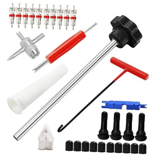 30pcs Tire Valve Stem Removal Installation Tool Kit,Quick Change Set B - 30pcs
