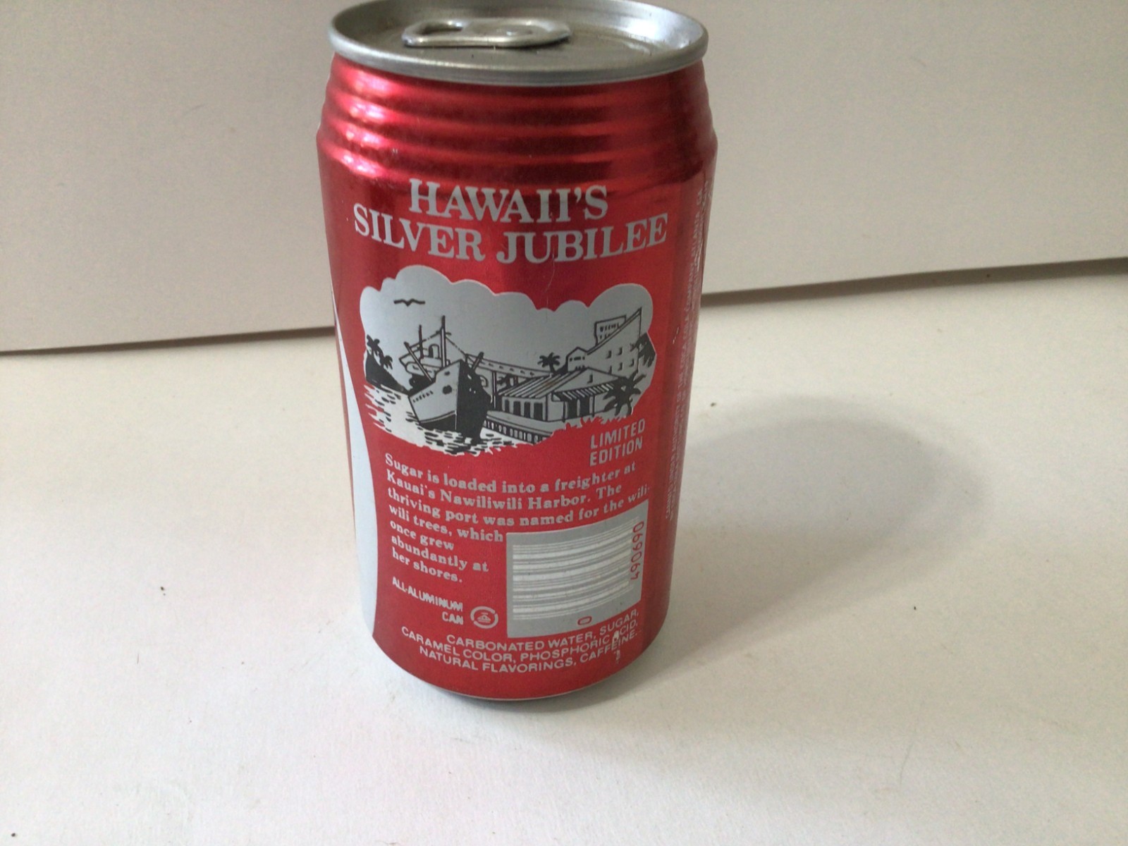Coca Cola Hawaii's Silver Jubilee Aluminum Can Honolulu, Hawaii Bottling Co.
