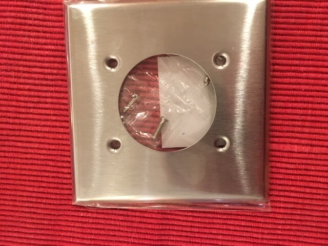 6 TayMac WSS2-2 Standard Stainless Steel Wallplate with One 2.15-Inch Recepta...
