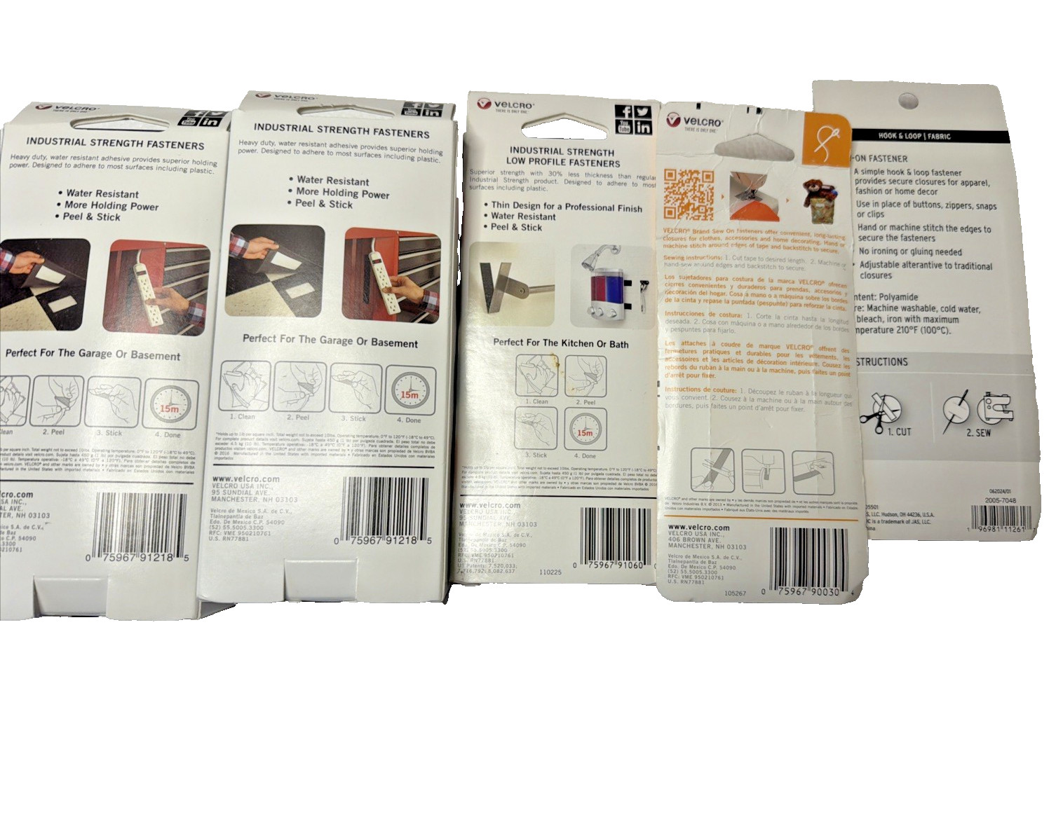 VELCRO Brand & Fabany Hook Loop Rolls Heavy Duty & Sew On