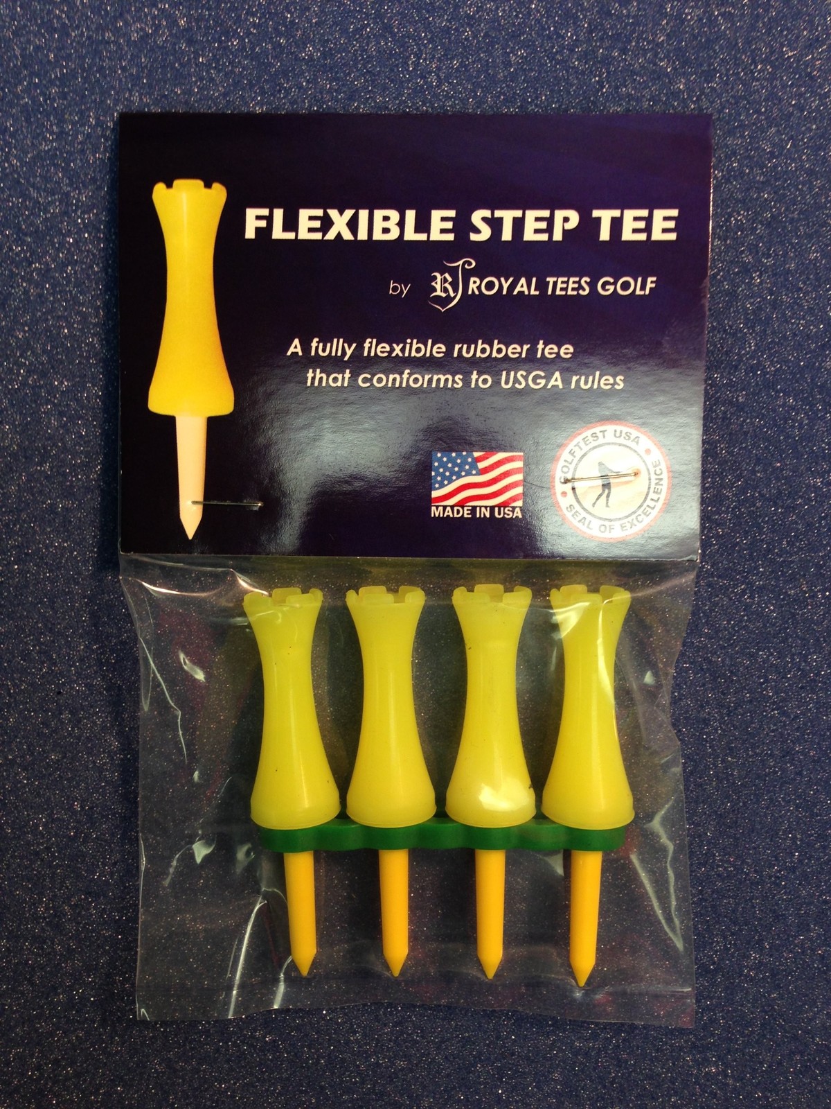 Royaltees R4 1-1/2" Pack, Flexible Golf Tees Yellow